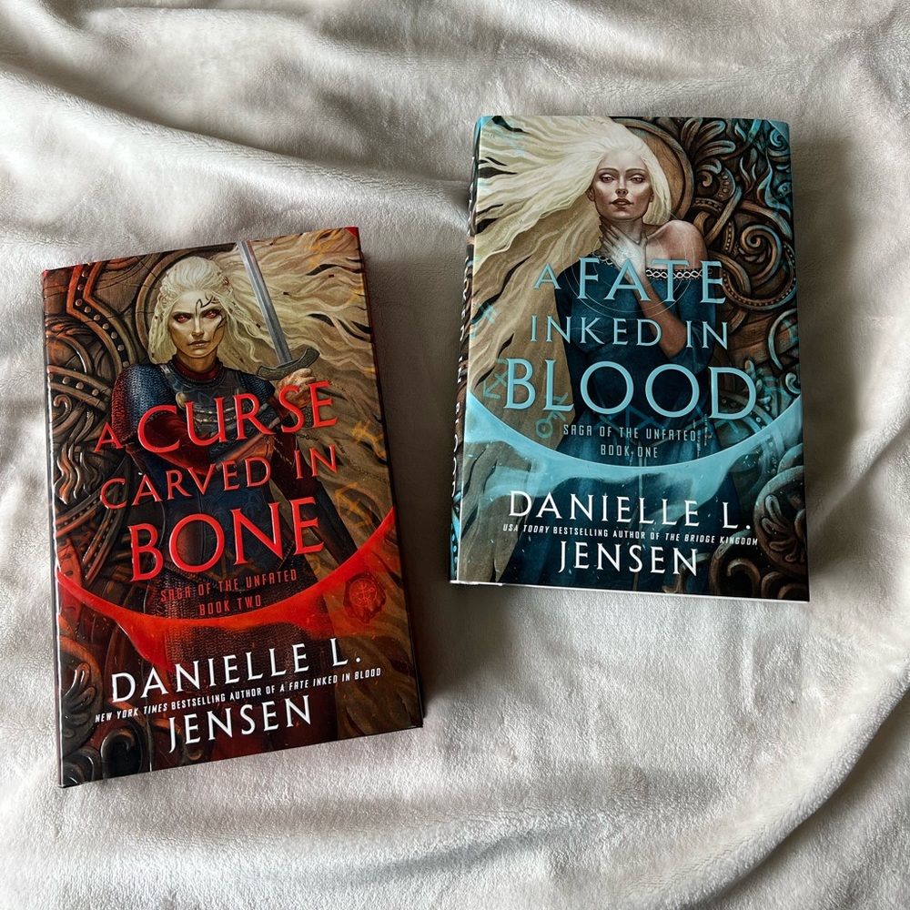A Fate Inked in Blood & A Curse Carved in Bone - Danielle L Jensen Books